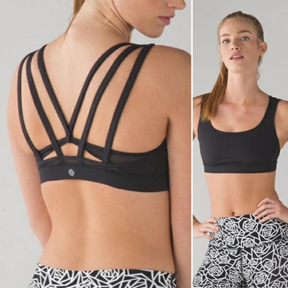 Black Lululemon Energy Bra Exhale size 10